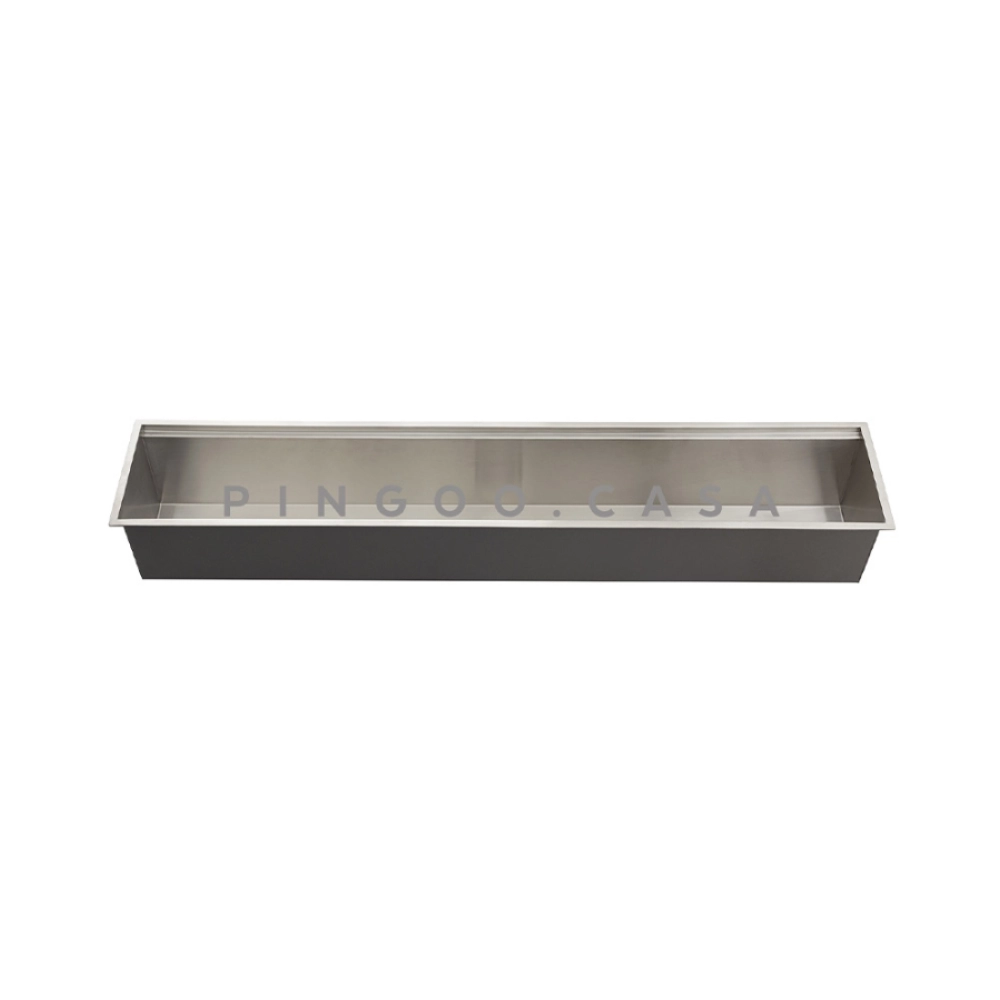 Kit Cuba Gourmet Awá 78x43cm e Calha Waiana Embutida 92x19cm Prata Aço Inox 304