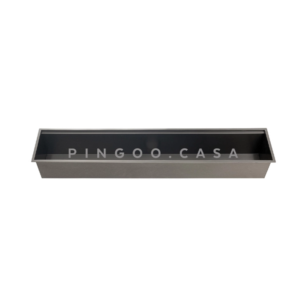 Kit Cuba Gourmet Awá 78x43cm e Calha Waiana Embutida 92x19cm Preto Aço Inox 304