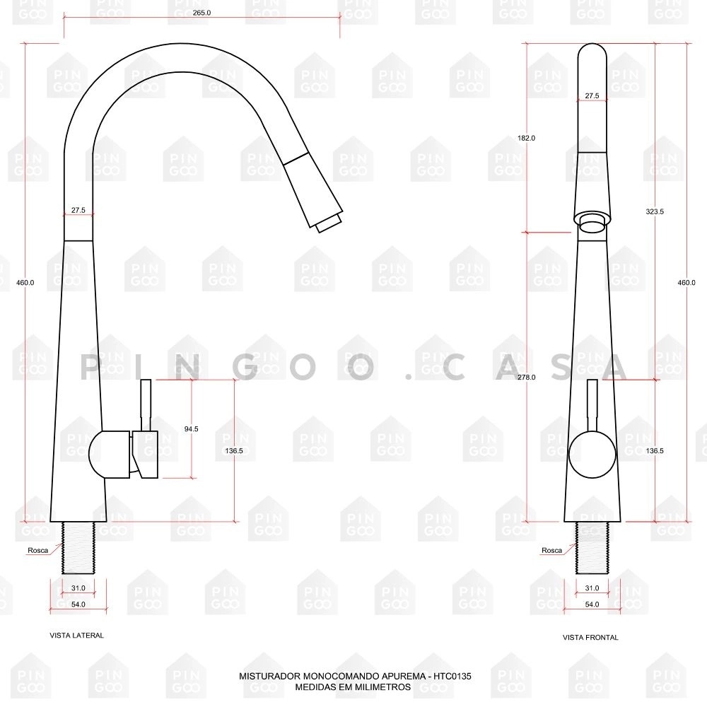 Kit Cuba Gourmet para Cozinha com Acessórios Aço Inox 201 60x42cm Carajás e Torneira Misturador Monocomando Solimões Prata e Preto