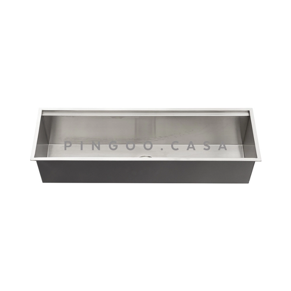 Kit Cuba Gourmet Terena 58x45cm e Calha Waiana Embutida 60x19cm Prata Aço Inox 304