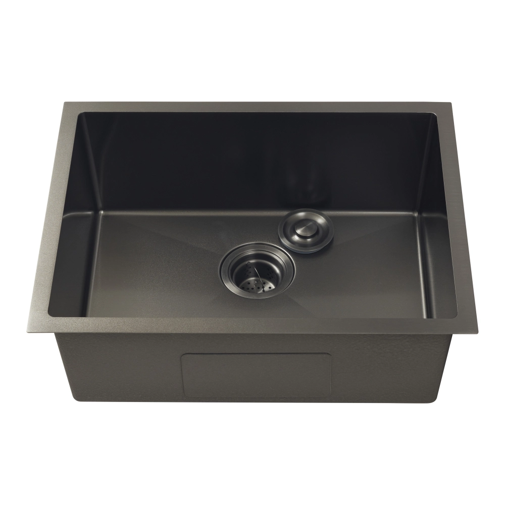 Kit Cuba Gourmet Terena 58x45cm e Calha Waiana Embutida 60x19cm Preto Aço Inox 304