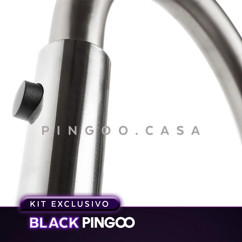 Kit Cuba Gourmet Terena e Torneira Misturador Monocomando Muru Pingoo.casa - Prata