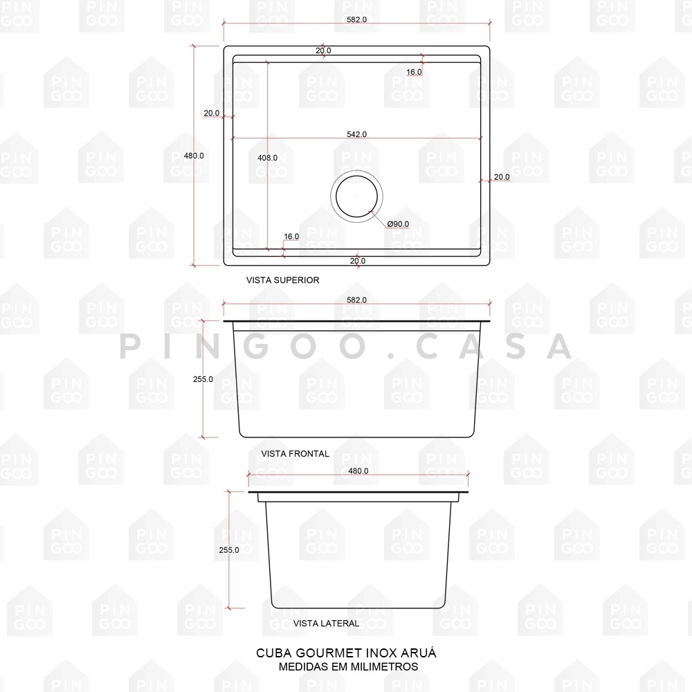 Kit Cuba para Cozinha Gourmet com Acessórios Aruá e Torneira para Cozinha Misturador Monocomando Iriri - Prata