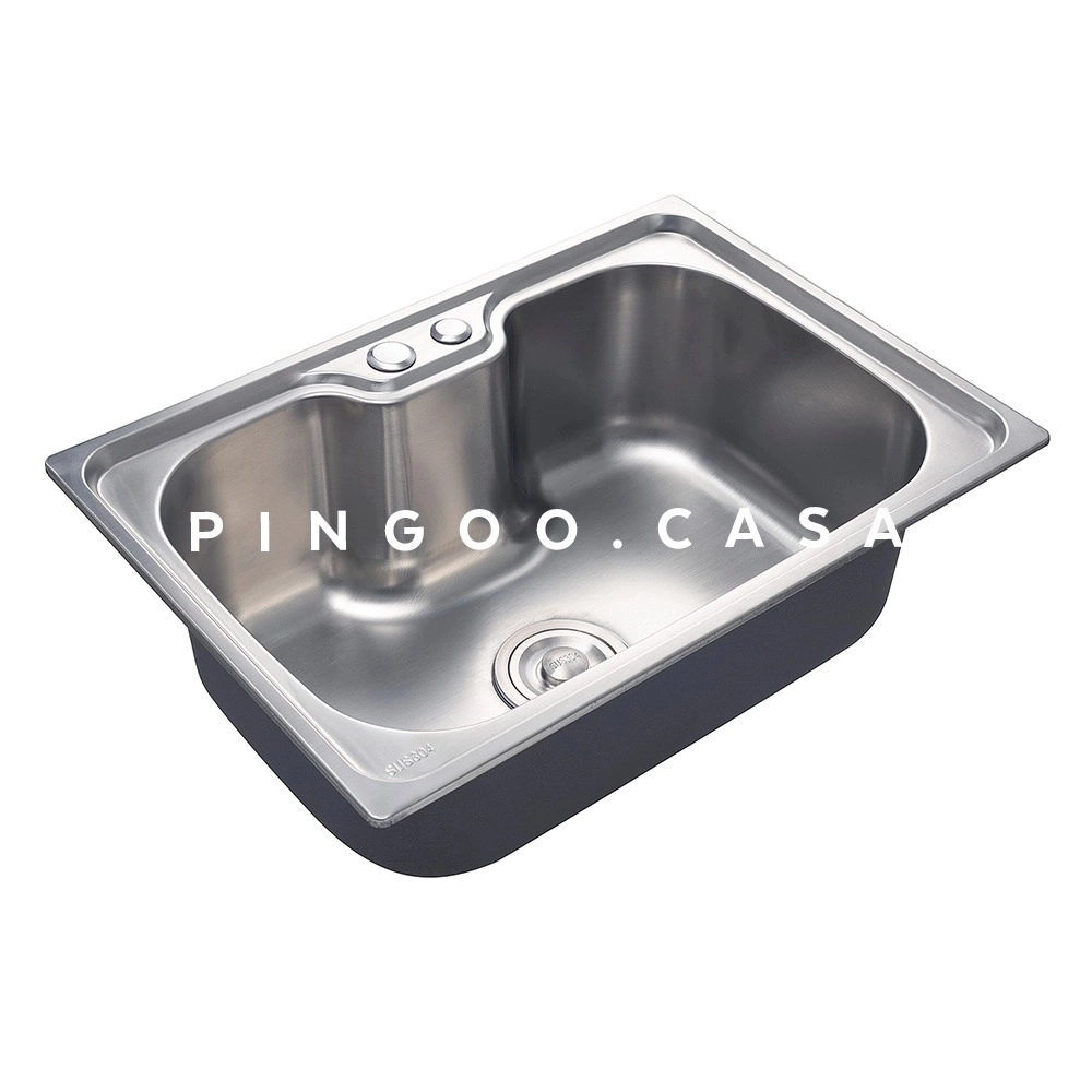 Kit Cuba para Cozinha Gourmet Pia Aço Inox 304 com Acessórios e Tábua de Corte Borari Prata