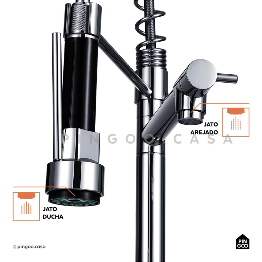 Kit Cuba para Cozinha Gourmet Pia Aço Inox 304 com Acessórios Tábua de Corte Borari e Torneira Gourmet Munim Prata