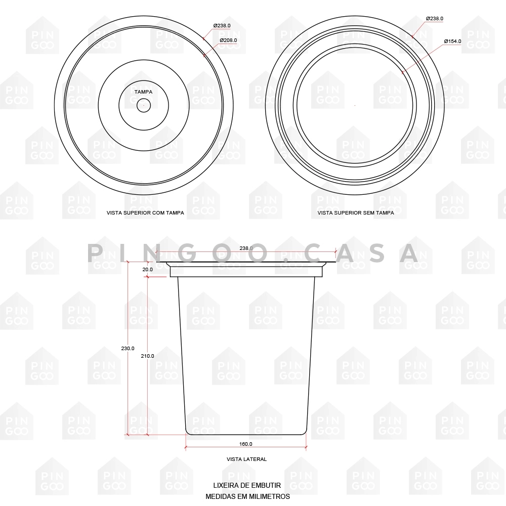 Kit Cuba para Cozinha Gourmet Pia Aço Inox com Acessórios e Lixeira Nawa 50 cm Prata