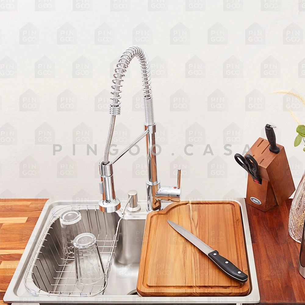 Kit Cuba para Cozinha Gourmet Pia Aço Inox com Acessórios Nawa 50 cm e Torneira Gourmet Envira Prata