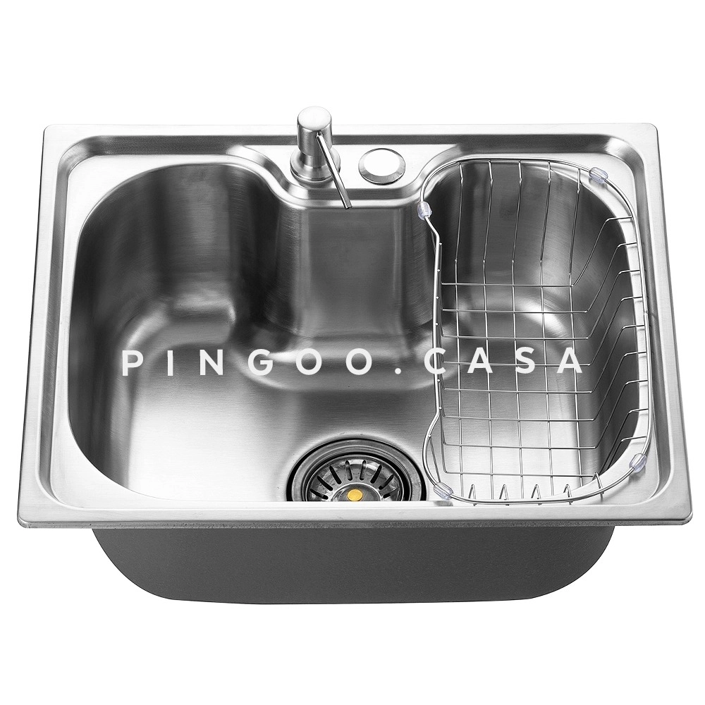 Kit Cuba para Cozinha Gourmet Pia Aço Inox com Acessórios Nawa 50 cm e Torneira Gourmet Envira Prata