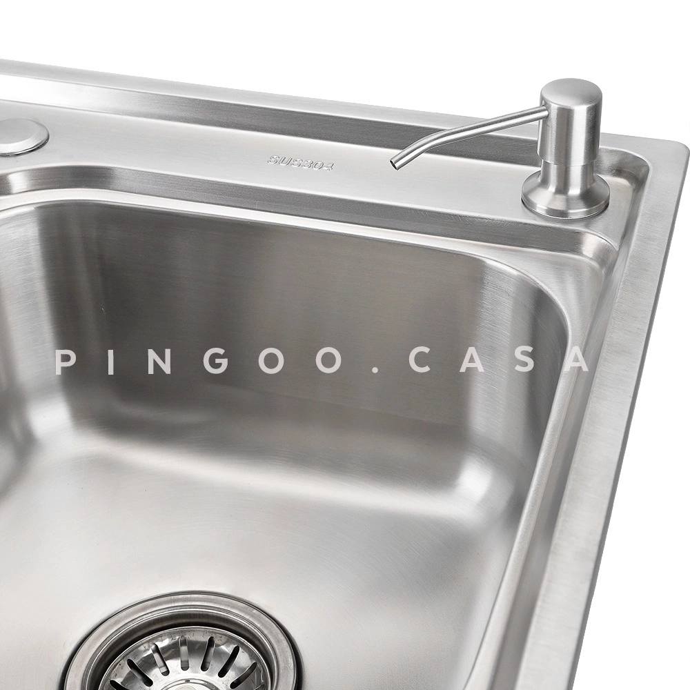 Kit Cuba para Cozinha Gourmet Pia Aço Inox com Acessórios Potiguara e Torneira Monocomando Envira Prata