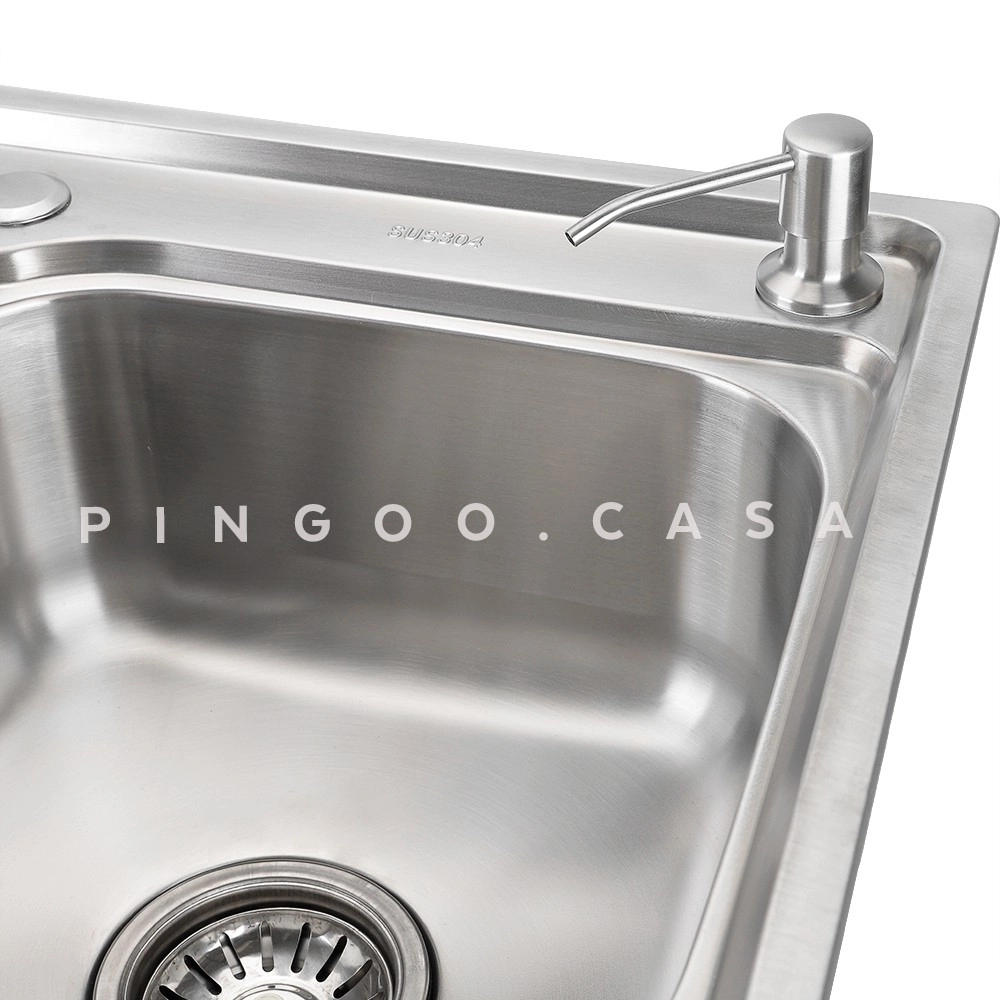Kit Cuba para Cozinha Gourmet Pia Dupla Aço Inox com Acessórios e Tábua de Corte Ticunas Prata