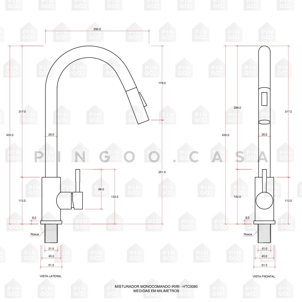 Kit Cuba para Cozinha Pia com Acessórios Matis e Torneira Monocomando Gourmet Iriri  Prata Escovado