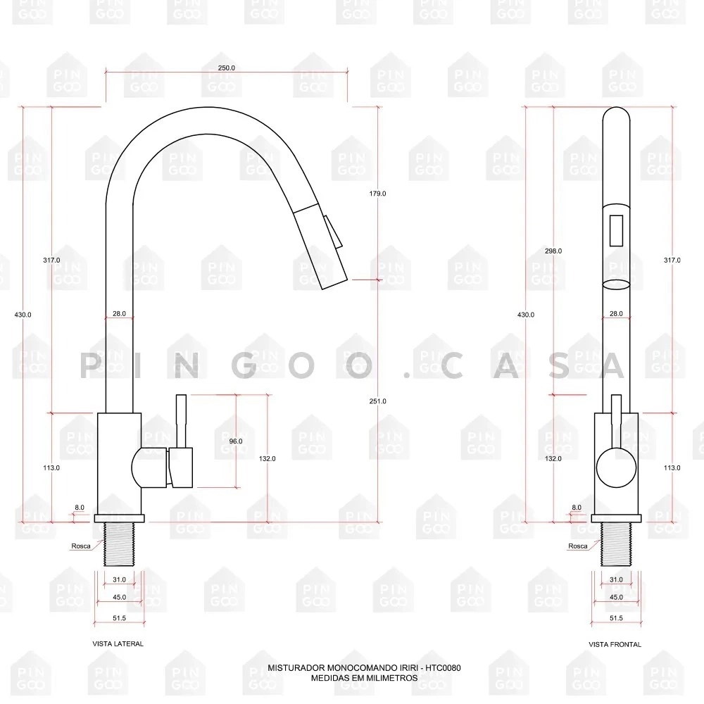 Kit Cuba para Cozinha Pia Dupla com Acessórios e Lixeira Ticunas e Torneira Monocomando Gourmet Iriri  Escovado Prata