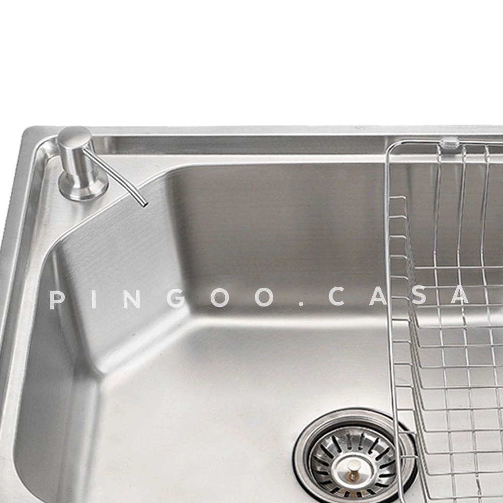Kit Cuba para Cozinha Pia Inox Com Acessórios Guarani e Torneira Monocomando Gourmet Extensível  Iriri Prata