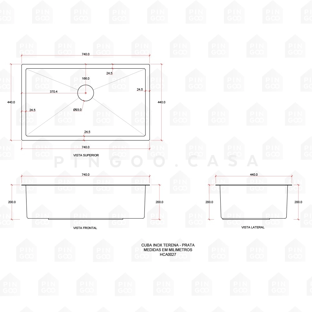 Kit Cuba para Cozinha Terena 74 cm e Torneira Misturador Monocomando em Aço Inox Iriri - Prata