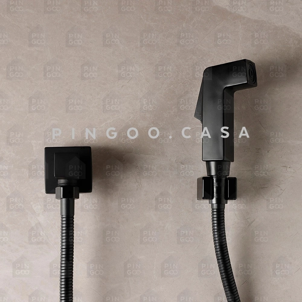 Kit Ducha Jacuí e Acabamento de Registro Preto