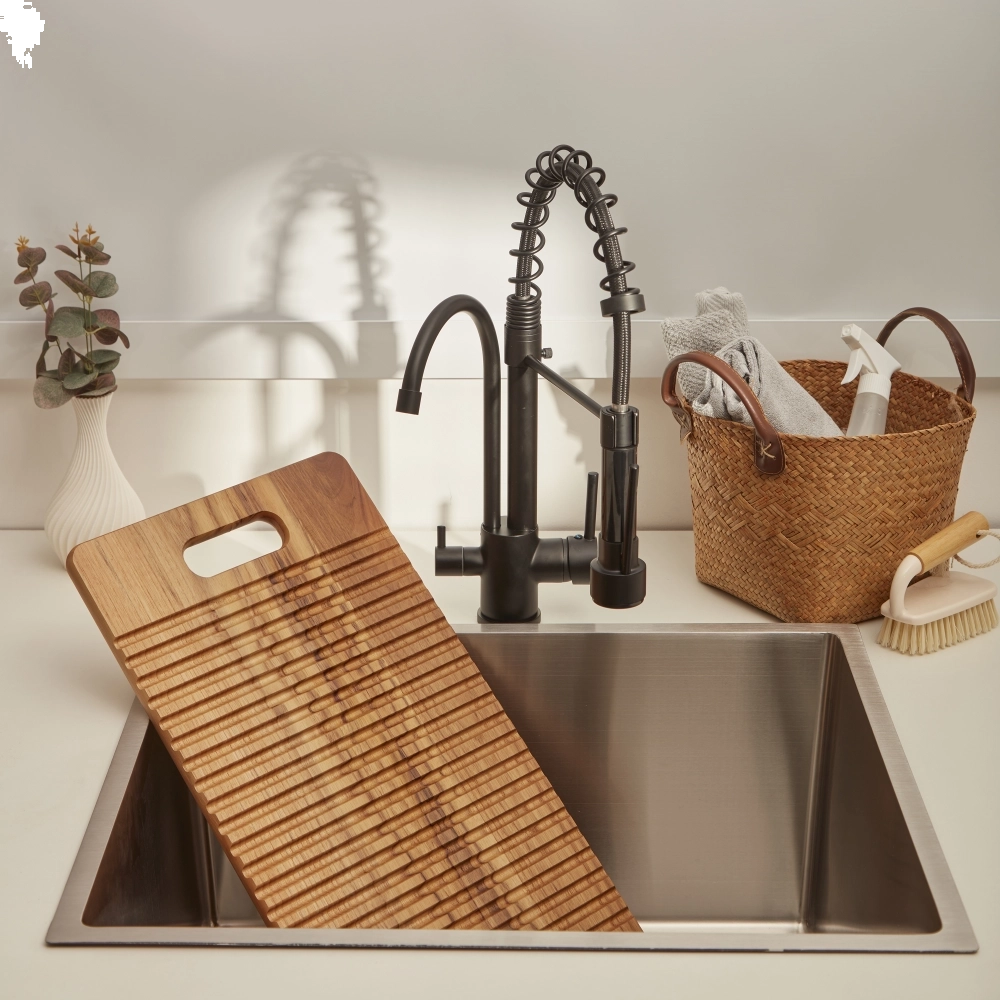 Kit Tanque Aço Inox 304 e Tábua de Apoio Pacajás Prata