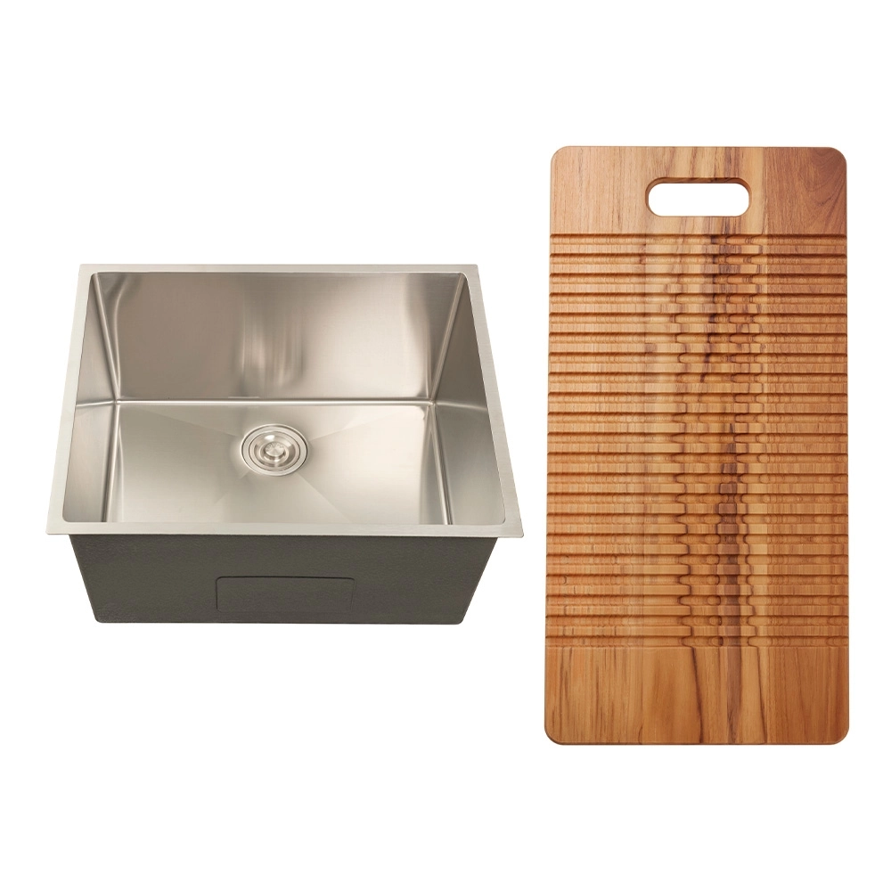 Kit Tanque Aço Inox 304 e Tábua de Apoio Pacajás Prata