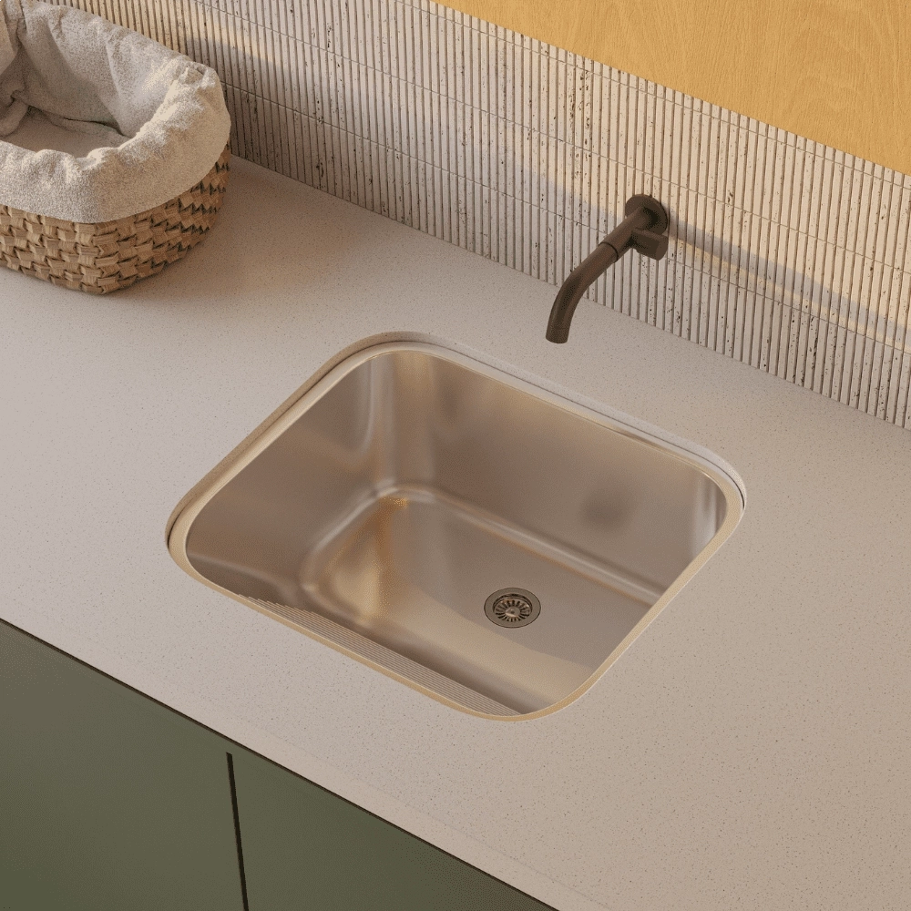 Kit Tanque Aço Inox Atikum e Torneira Capivari Prata