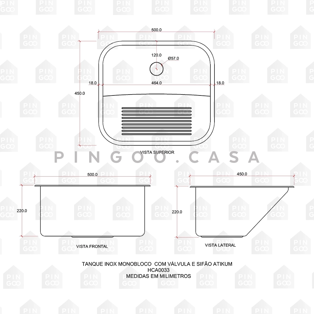 Kit Tanque Aço Inox Atikum e Torneira Capivari Prata