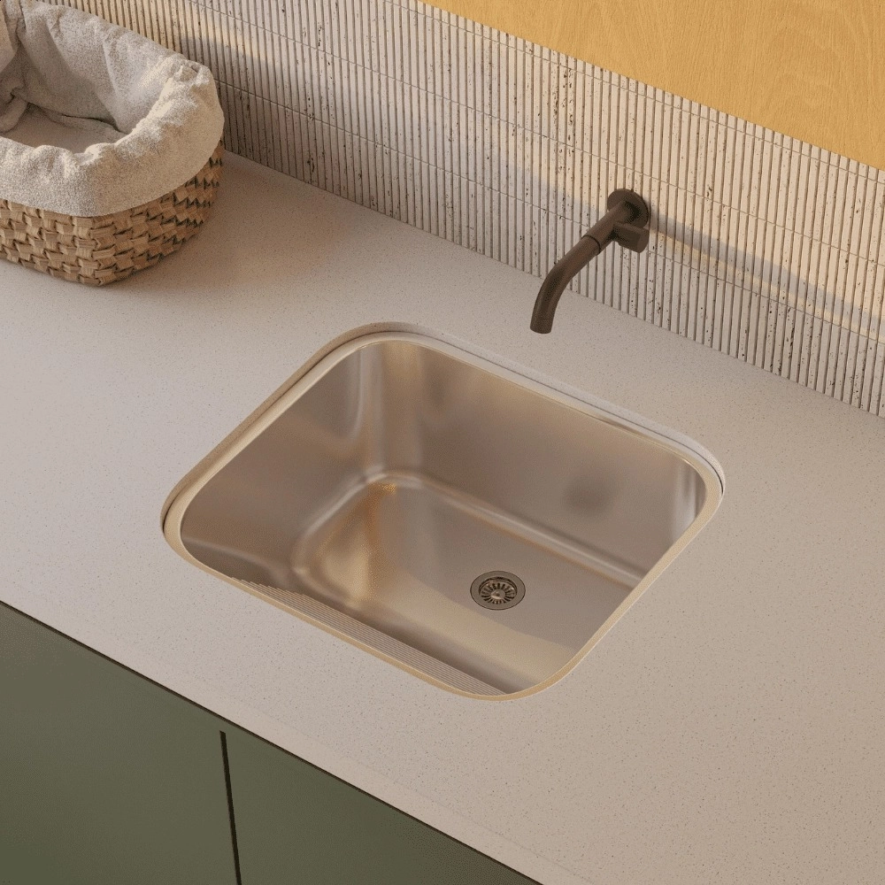 Kit Tanque Aço Inox Atikum e Torneira Paranaíba Prata
