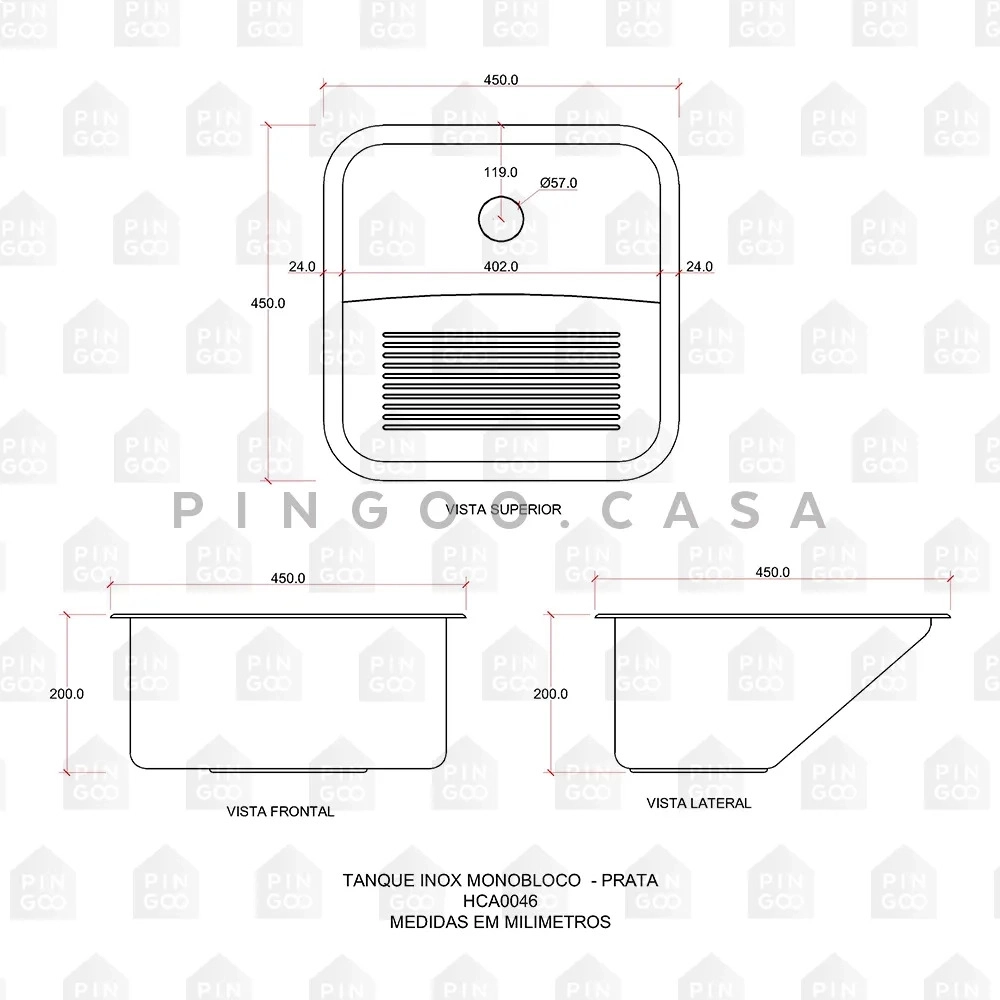 Kit Tanque Aço Inox e Torneira Capivari Prata