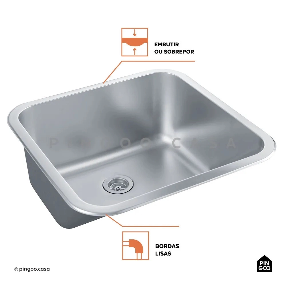 Kit Tanque Aço Inox e Torneira Capivari Prata