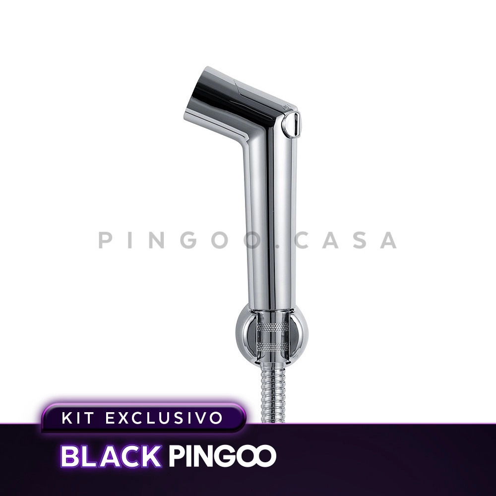 Kit Vaso Sanitário Convencional Turmalina Branco e Ducha Manual Apa Pingoo.casa - Branco e Prata Kit Vaso Sanitário Convencional Turmalina Branco e Ducha Manual Apa Pingoo.casa - Branco e Prata