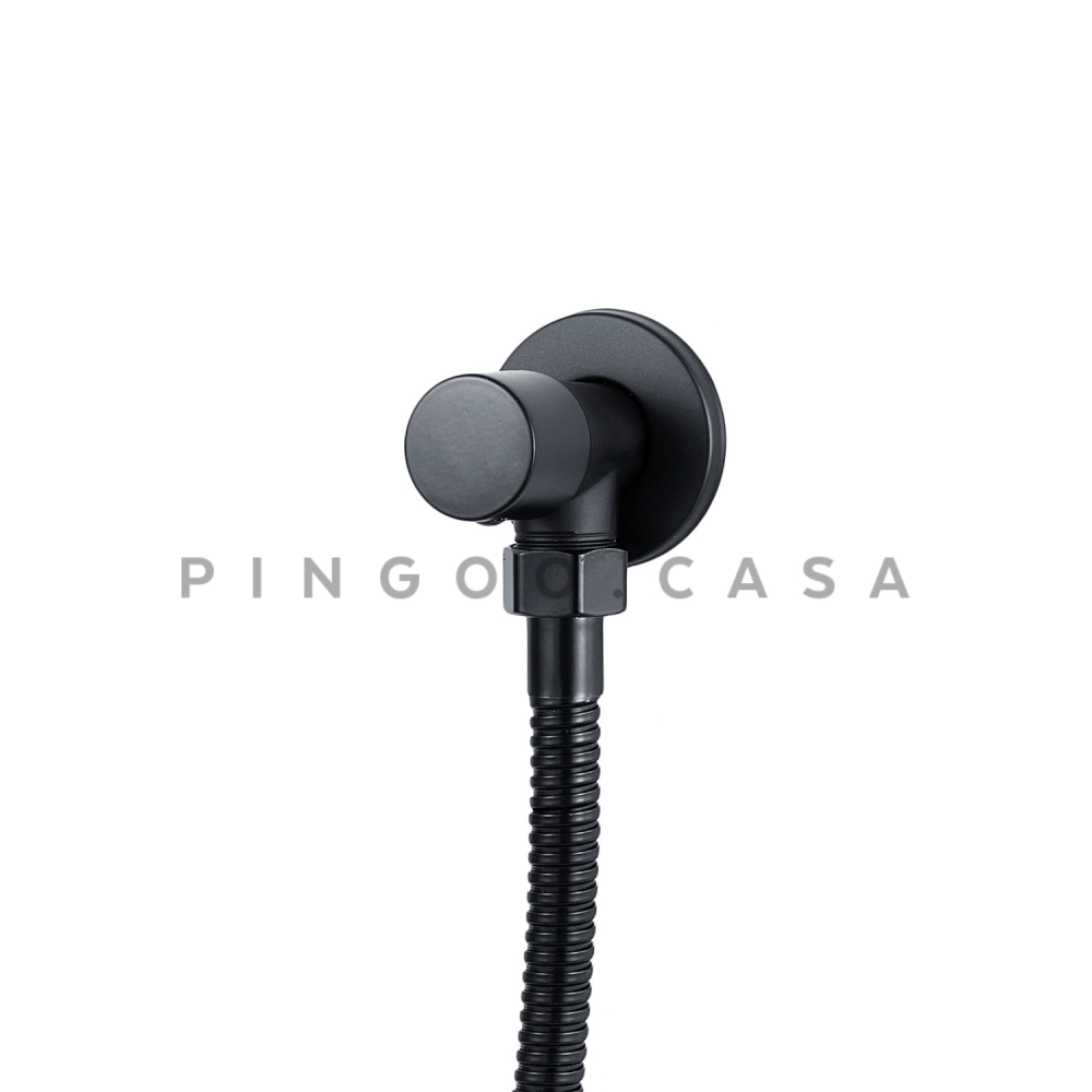 Kit Vaso Sanitário Suspenso Saída Horizontal Hematita e Ducha Manual Apa Pingoo.casa - Branco e Preto Kit Vaso Sanitário Suspenso Saída Horizontal Hematita e Ducha Manual Apa Pingoo.casa - Branco e Preto