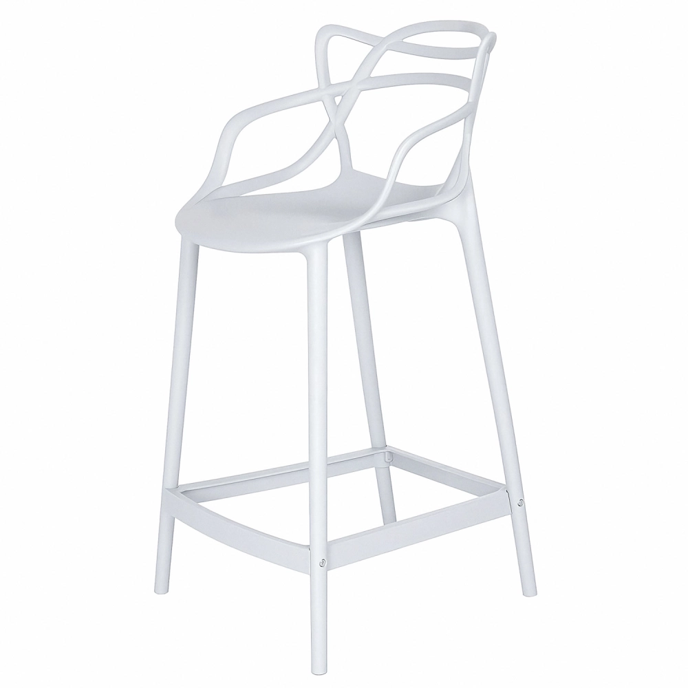 Banqueta média para bancada Master Allegra em Polipropileno 66 cm - Branco