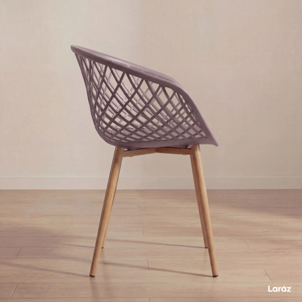 Kit 4 Cadeiras de jantar Clarice Nest com design moderno e anatômico - Fendi