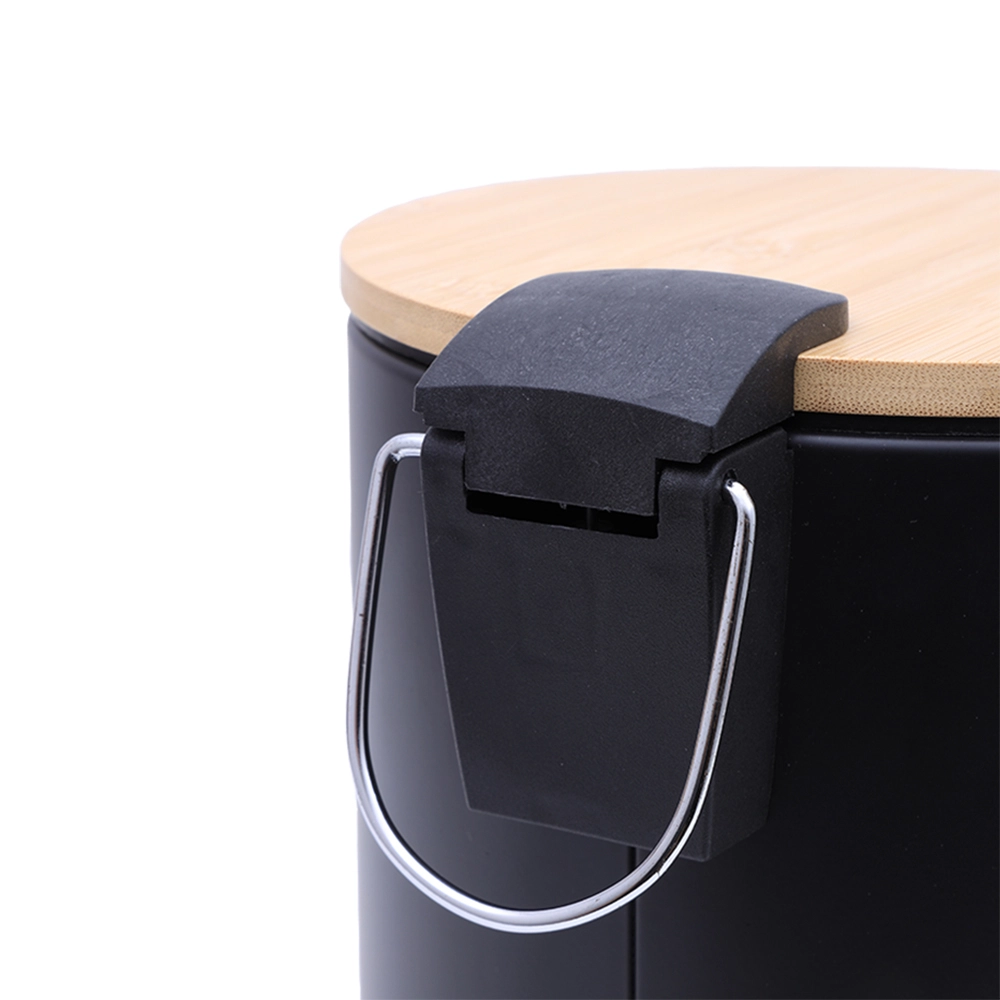 Lixeira com Pedal Bambu Black 3L - Mimo Style