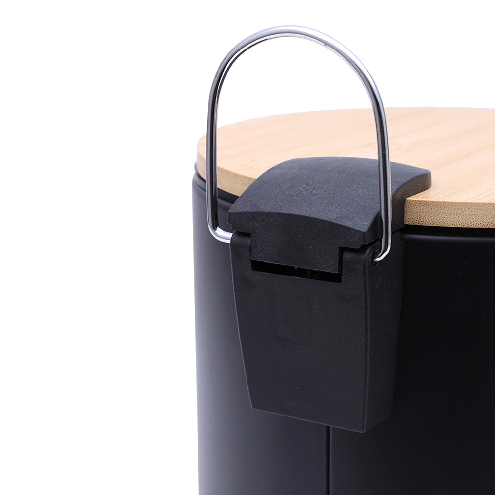 Lixeira com Pedal Bambu Black 3L - Mimo Style