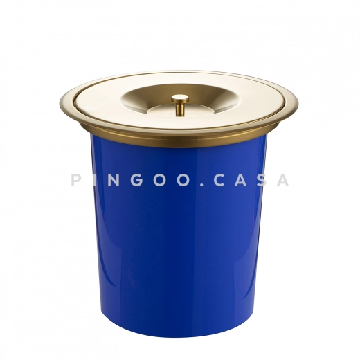 Lixeira de embutir para Bancada 5 Litros Aço Inox 201 Dourado Escovado