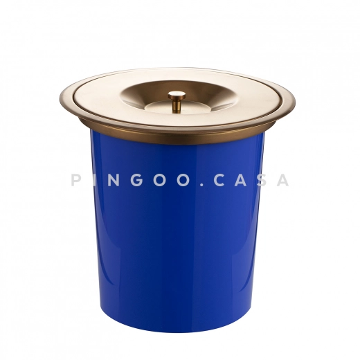Lixeira de embutir para Bancada 5 Litros Aço Inox 201 Dourado Rose Escovado