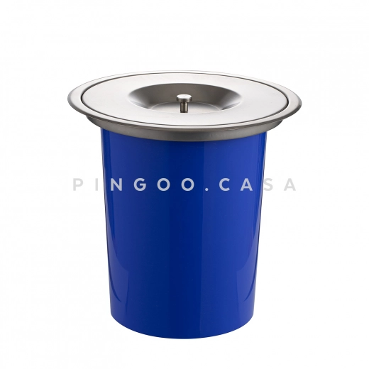 Lixeira de embutir para Bancada 8 Litros Aço Inox 201 Prata Escovado