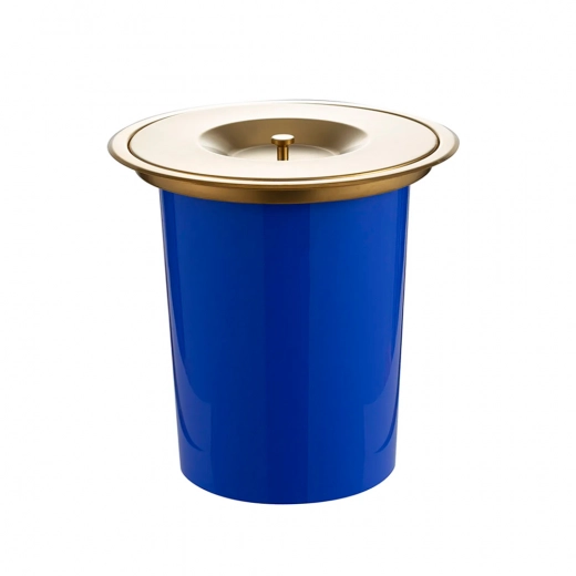 Lixeira de embutir para Bancada 8 Litros Aço Inox 201 Dourado Escovado
