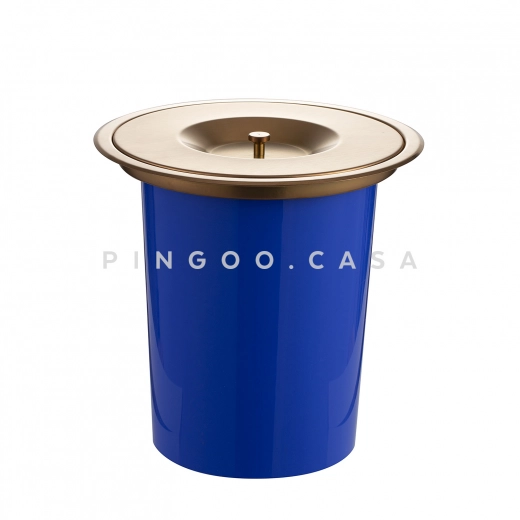 Lixeira de embutir para Bancada 8 Litros Aço Inox 201 Dourado Rose Escovado