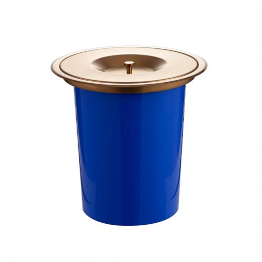 Lixeira de embutir para Bancada 8 Litros Aço Inox 201 Dourado Rose Escovado