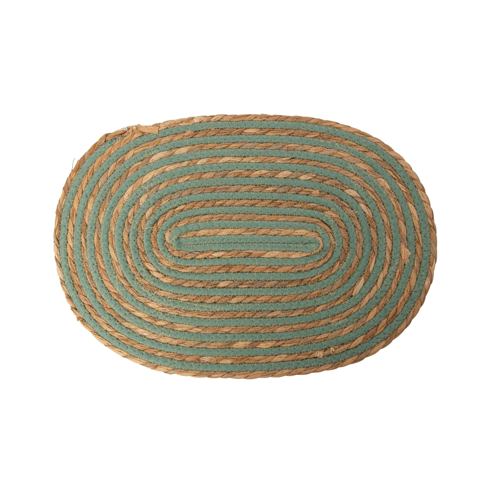 Lugar Americano Fame Juta Oval Green - Mimo Style