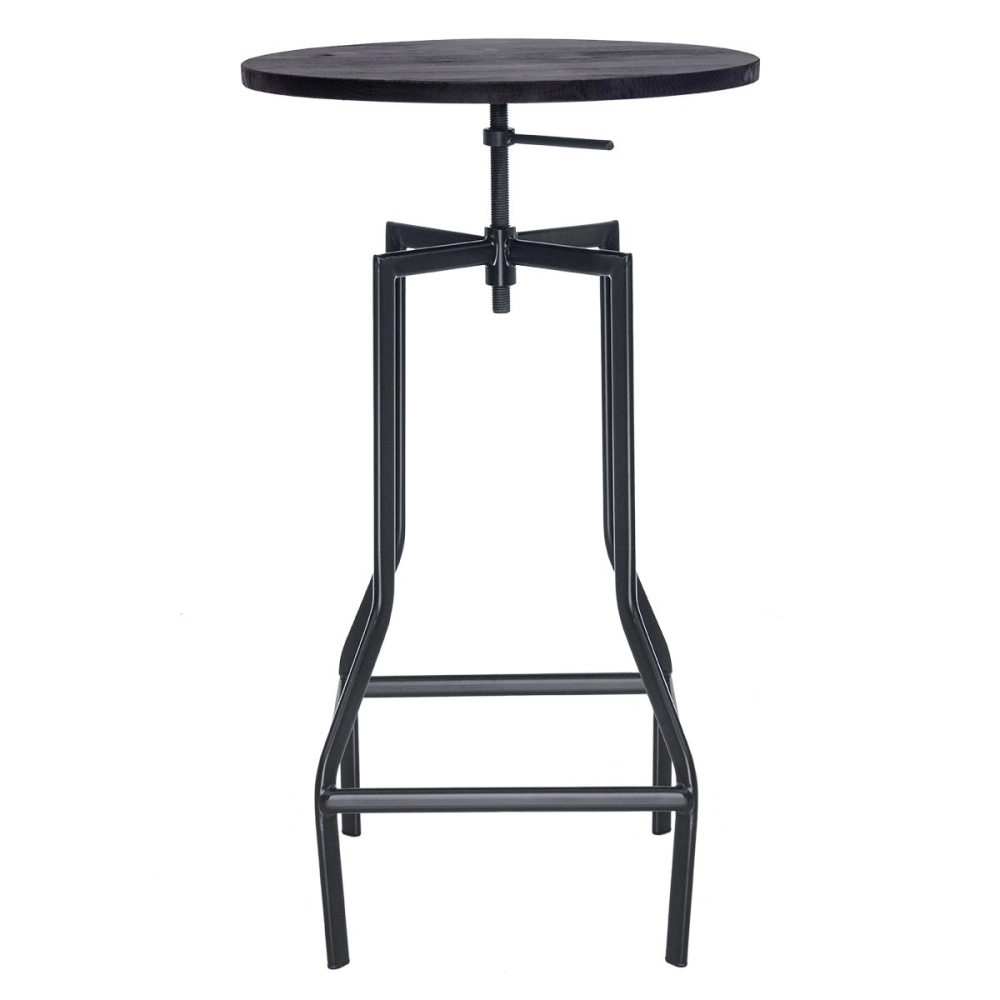Mesa alta para bistro e bar com tampo de madeira Turner - Preto Mesa alta para bistro e bar com tampo de madeira Turner - Preto