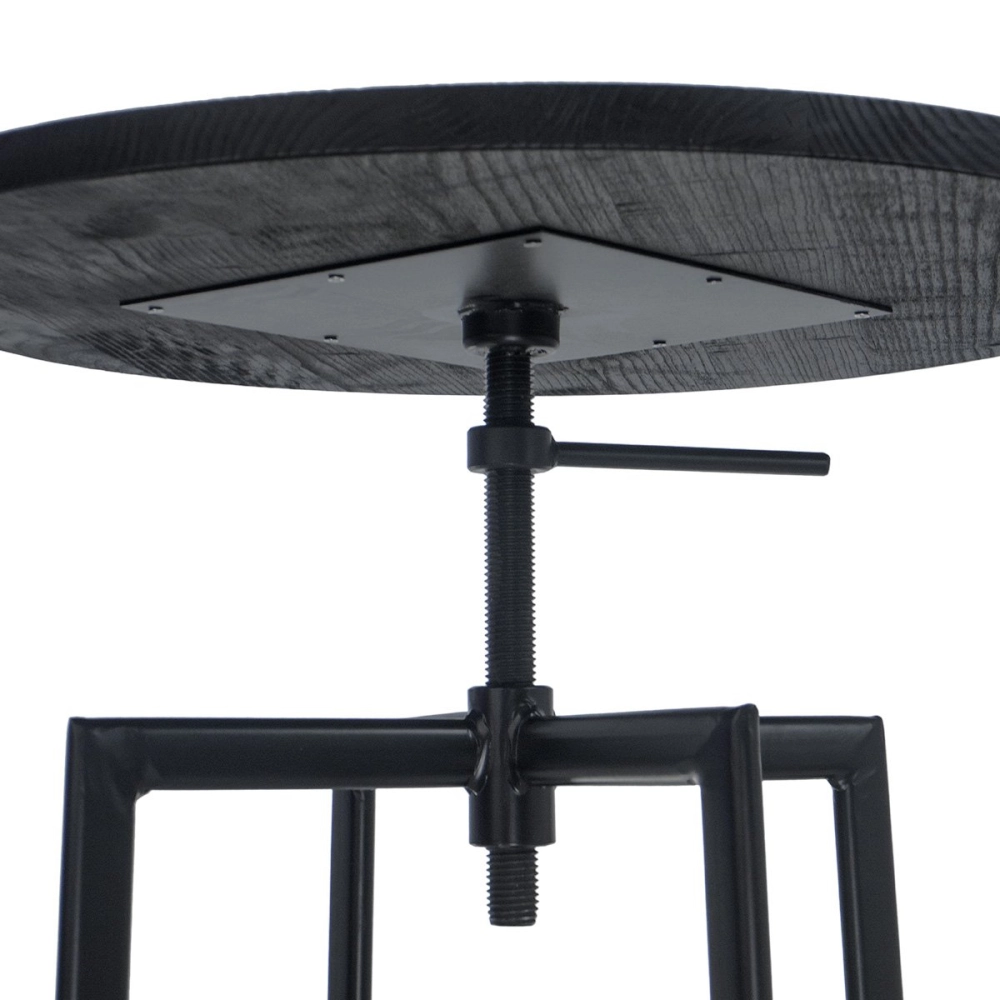 Mesa alta para bistro e bar com tampo de madeira Turner - Preto Mesa alta para bistro e bar com tampo de madeira Turner - Preto