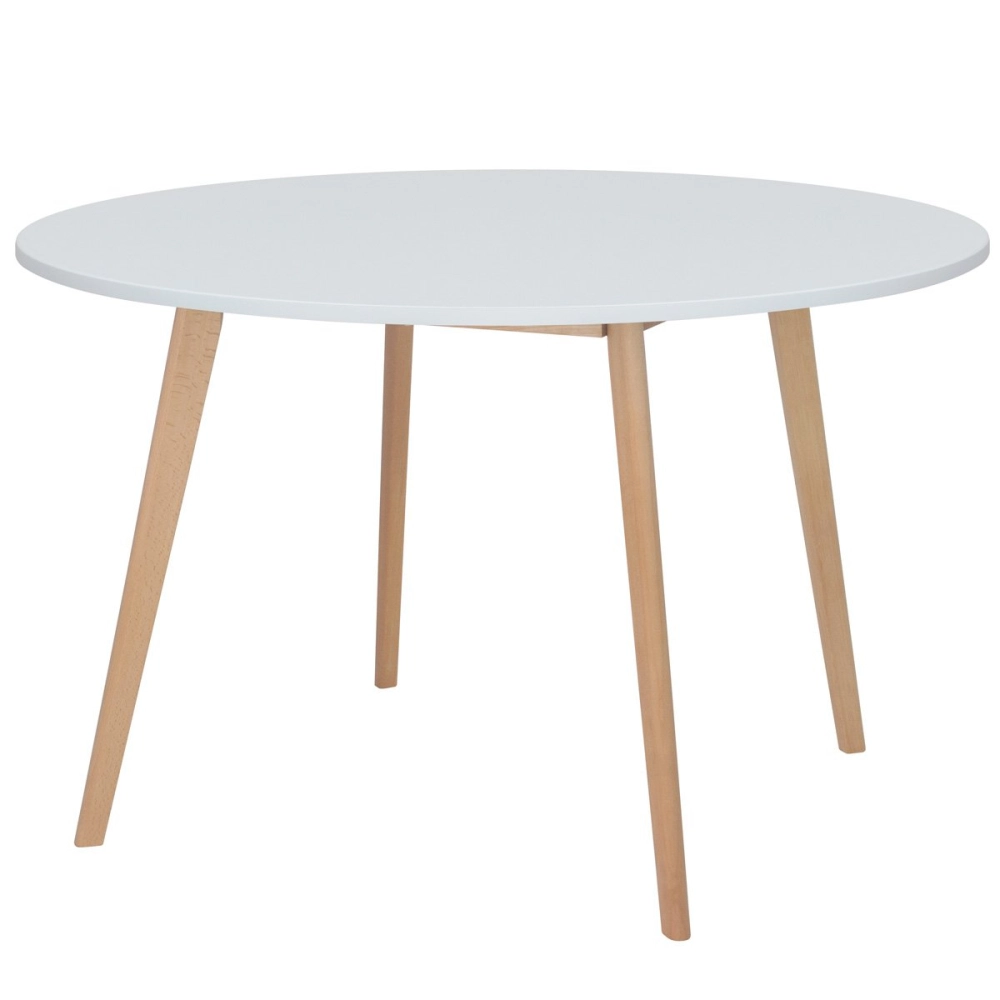 Mesa de jantar cozinha redonda Leda 120 cm - Branco Mesa de jantar cozinha redonda Leda 120 cm - Branco
