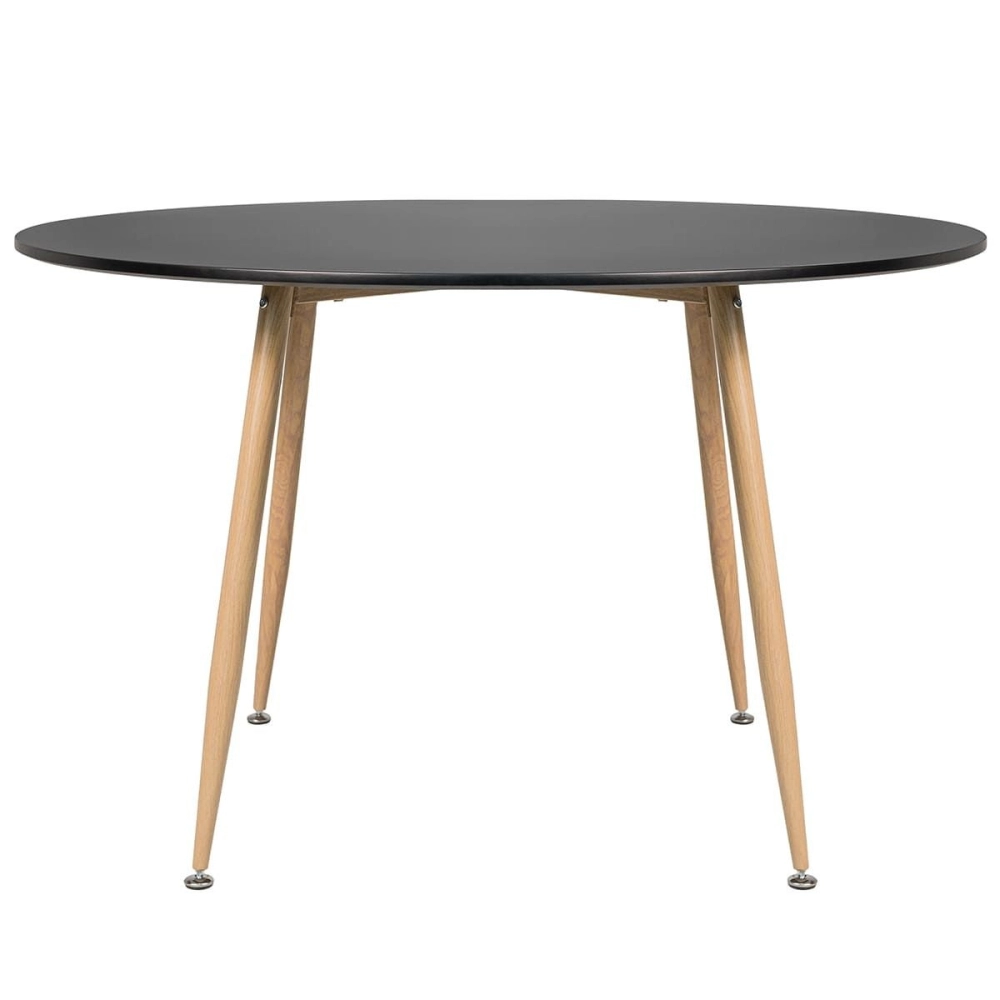 Mesa de Jantar e cozinha Redonda 120 cm Clarice com Tampo em MDF Laqueado - Preto