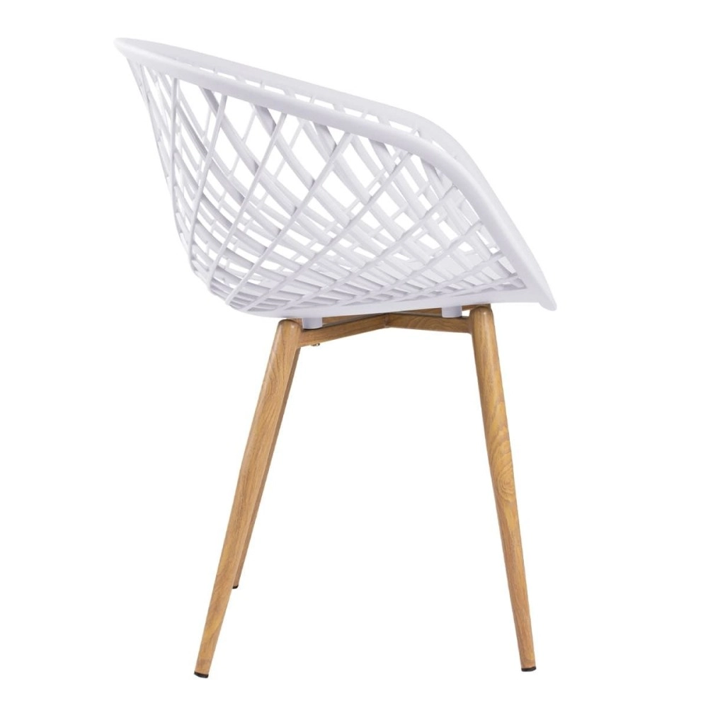 Mesa de jantar redonda 80 cm preto + 3 cadeiras Clarice Nest Branco Mesa de jantar redonda 80 cm preto + 3 cadeiras Clarice Nest Branco