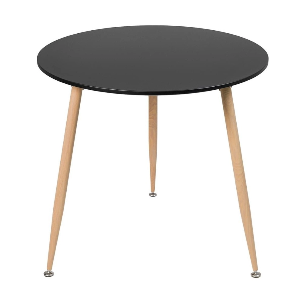 Mesa de jantar redonda 80 cm preto + 3 cadeiras Clarice Nest Branco Mesa de jantar redonda 80 cm preto + 3 cadeiras Clarice Nest Branco