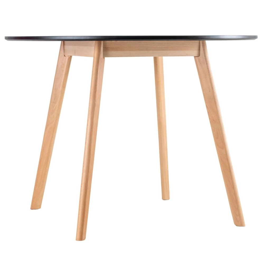 Mesa de jantar redonda Leda 100 cm - Preto Mesa de jantar redonda Leda 100 cm - Preto