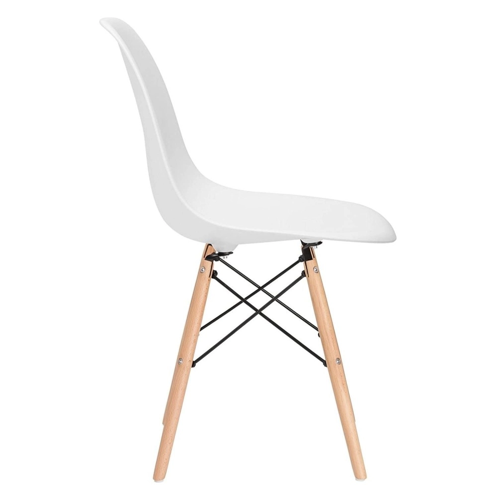 Mesa de Jantar Retangular Eames 60 x 120 cm + 2 Cadeiras Eiffel DSW - Branco Mesa de Jantar Retangular Eames 60 x 120 cm + 2 Cadeiras Eiffel DSW - Branco