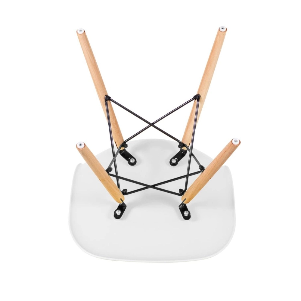 Mesa de Jantar Retangular Eames 60 x 120 cm + 2 Cadeiras Eiffel DSW - Branco Mesa de Jantar Retangular Eames 60 x 120 cm + 2 Cadeiras Eiffel DSW - Branco