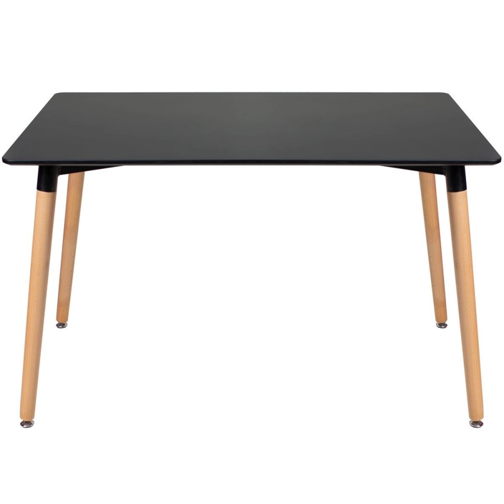 Mesa de jantar retangular Eames 80 x 140 cm + 6 cadeiras Eiffel DSW - Preto Mesa de jantar retangular Eames 80 x 140 cm + 6 cadeiras Eiffel DSW - Preto