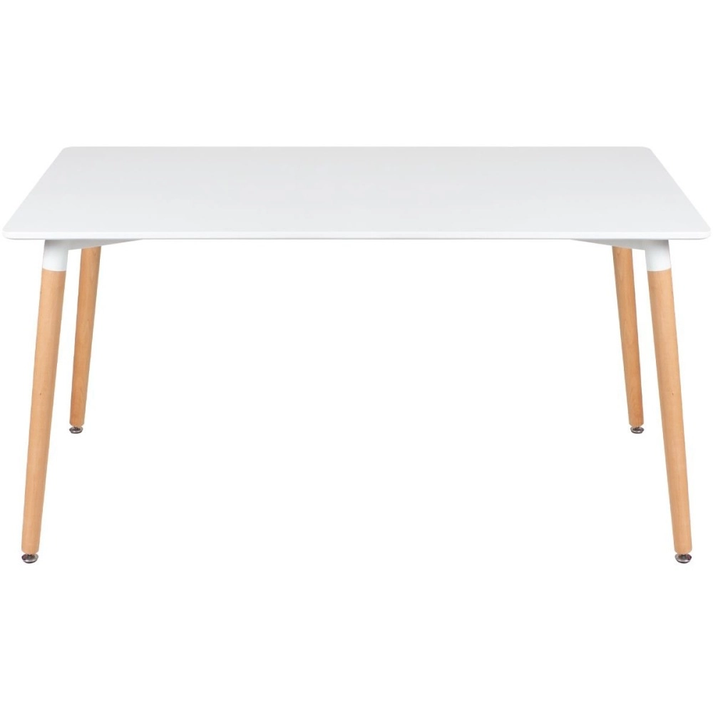 Mesa de jantar retangular Eames 80 x 140 cm branco + 4 cadeiras Eiffel Dsw - Nude Mesa de jantar retangular Eames 80 x 140 cm branco + 4 cadeiras Eiffel Dsw - Nude